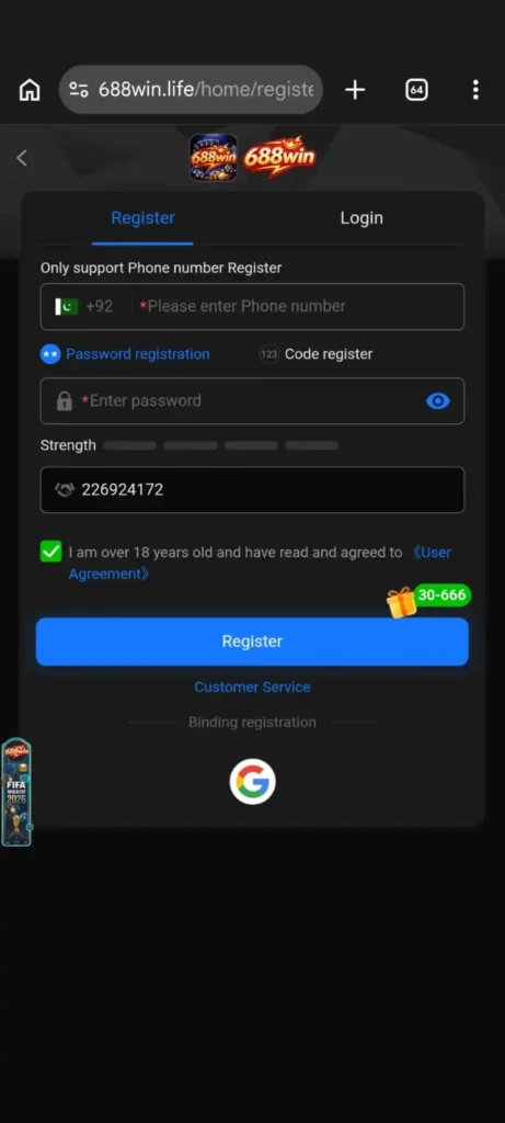 688WIN Game download and register