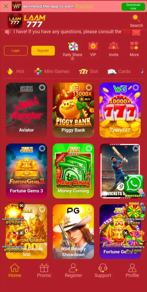 LAAM777 Game home page